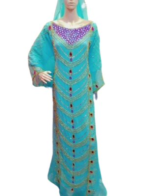 Chiffon Kaftan Beaded