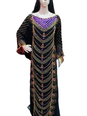 Chiffon Kaftan Beaded