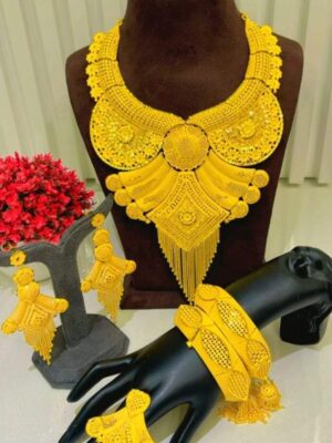 gold plated bijoux jewellery set for women