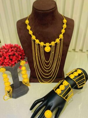 gold plated bijoux jewellery set for women