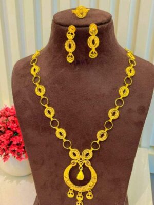 gold plated bijoux jewellery set for women