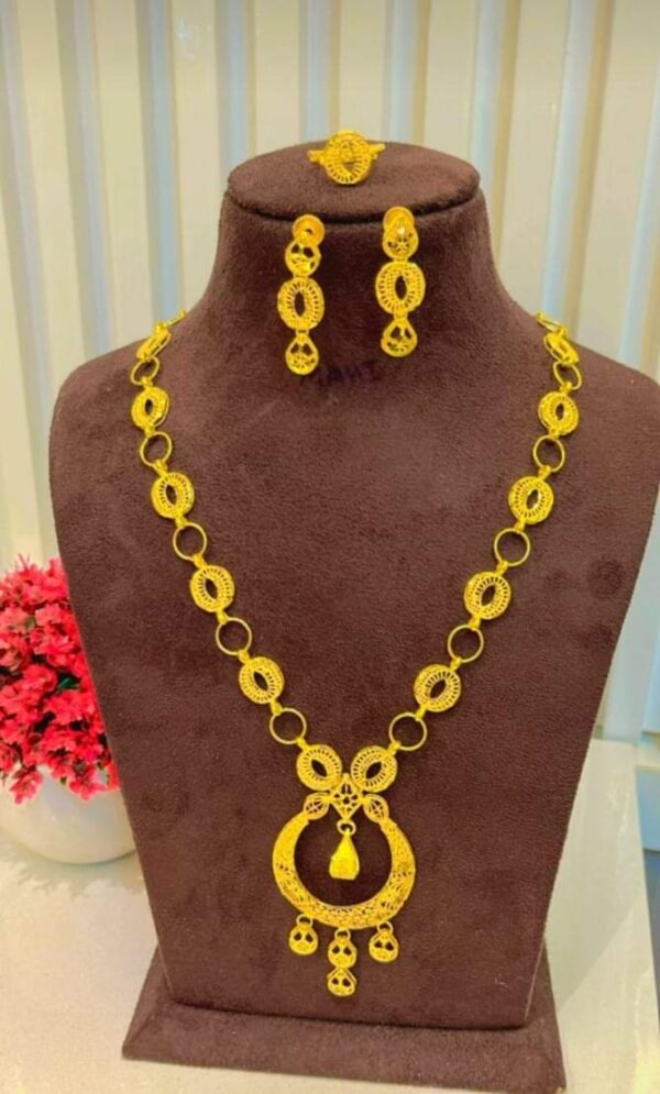 gold plated bijoux jewellery set for women