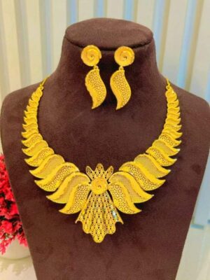 gold plated bijoux jewellery set for women