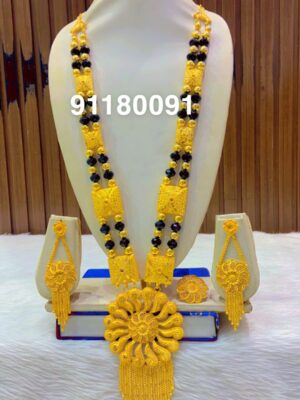 gold plated necklace bijoux jewellery set for