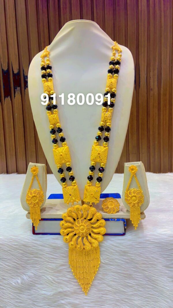 gold plated necklace bijoux jewellery set for