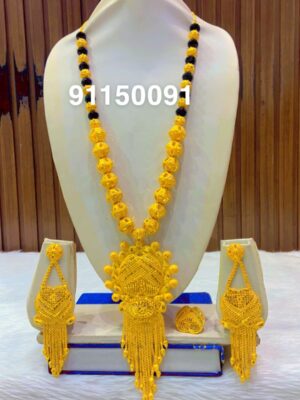 gold plated bijoux jewellery set for womeng