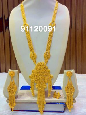 gold plated necklace bijoux jewellery set for