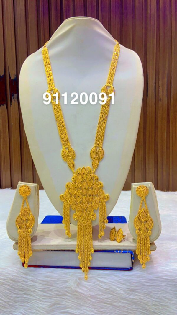 gold plated necklace bijoux jewellery set for