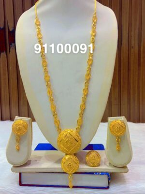 gold plated necklace bijoux jewellery set for