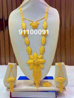 gold plated necklace bijoux jewellery set for