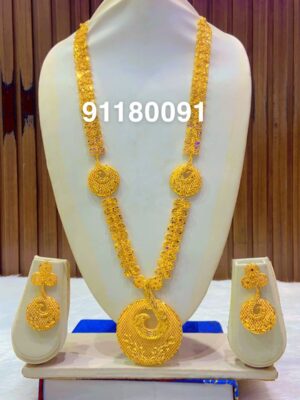 gold plated necklace bijoux jewellery set for