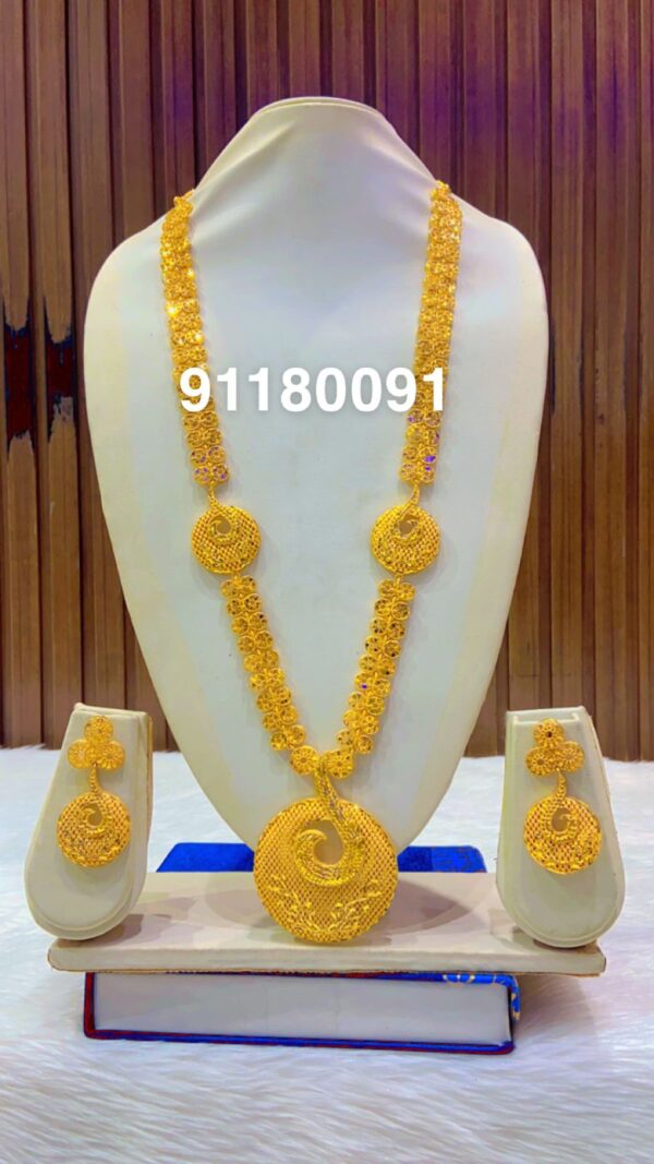 gold plated necklace bijoux jewellery set for