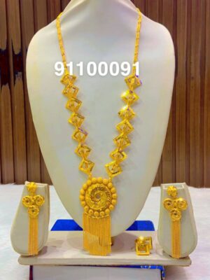 gold plated necklace bijoux jewellery set for