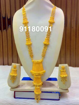 gold plated necklace bijoux jewellery set for