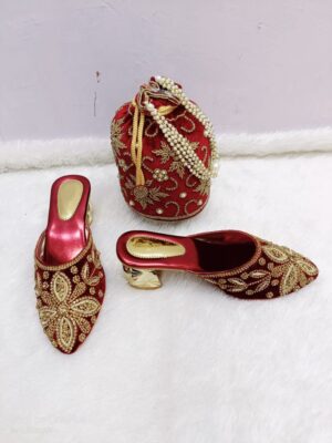 lastest Designe Handbag & Shoes With stone Beaded Work for Women