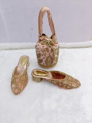 lastest Designe Handbag & Shoes With stone Beaded Work for Women