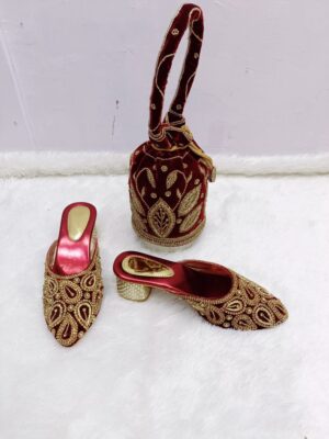 lastest Designe Handbag & Shoes With stone Beaded Work for Women