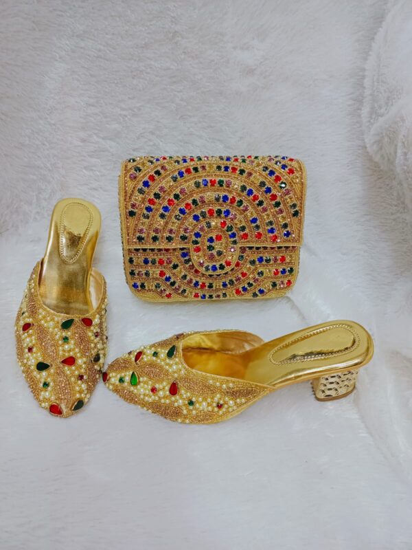 lastest Designe Handbag & shoes With stone Beaded Work for Women