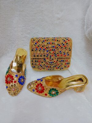 lastest Designe Handbag & shoes With stone Beaded Work for Women