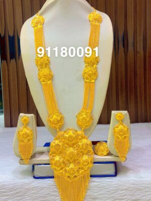 gold plated necklace bijoux jewellery set for women