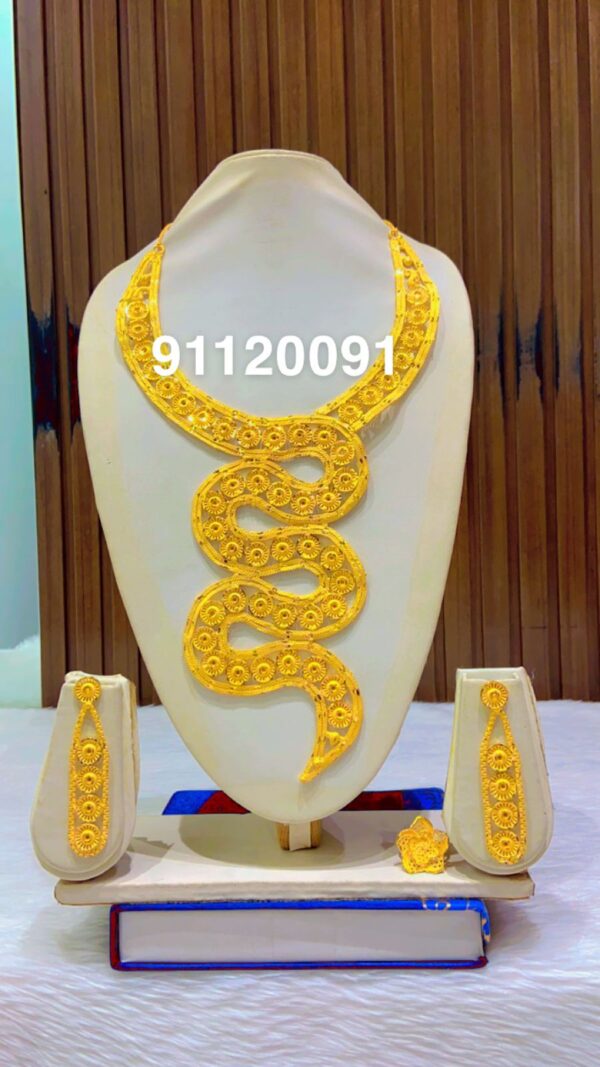 gold plated necklace bijoux jewellery set for women