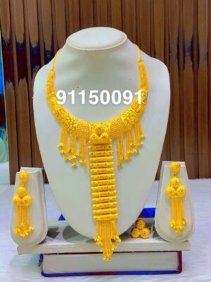 gold plated necklace bijoux jewellery set for women