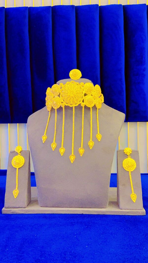 gold plated necklace bijoux jewellery set
