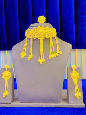 gold plated necklace bijoux jewellery set