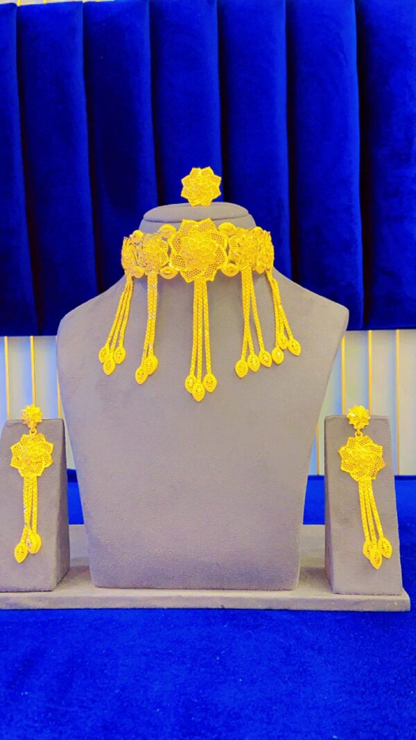 gold plated necklace bijoux jewellery set
