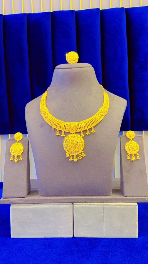 gold plated necklace bijoux jewellery set