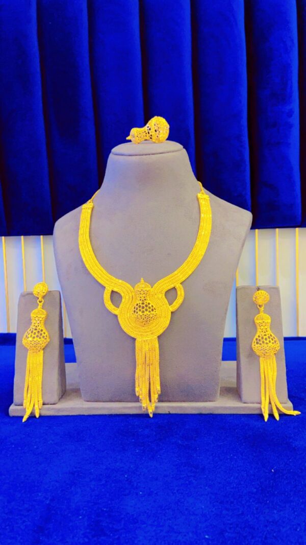 gold plated necklace bijoux jewellery set