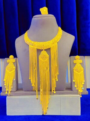 gold plated necklace bijoux jewellery set