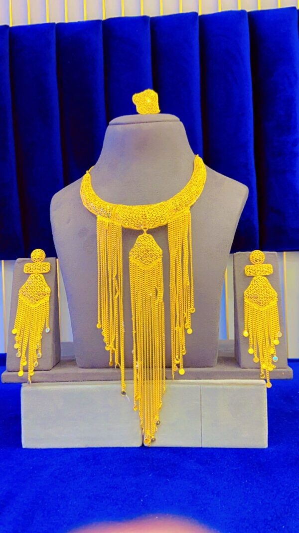 gold plated necklace bijoux jewellery set