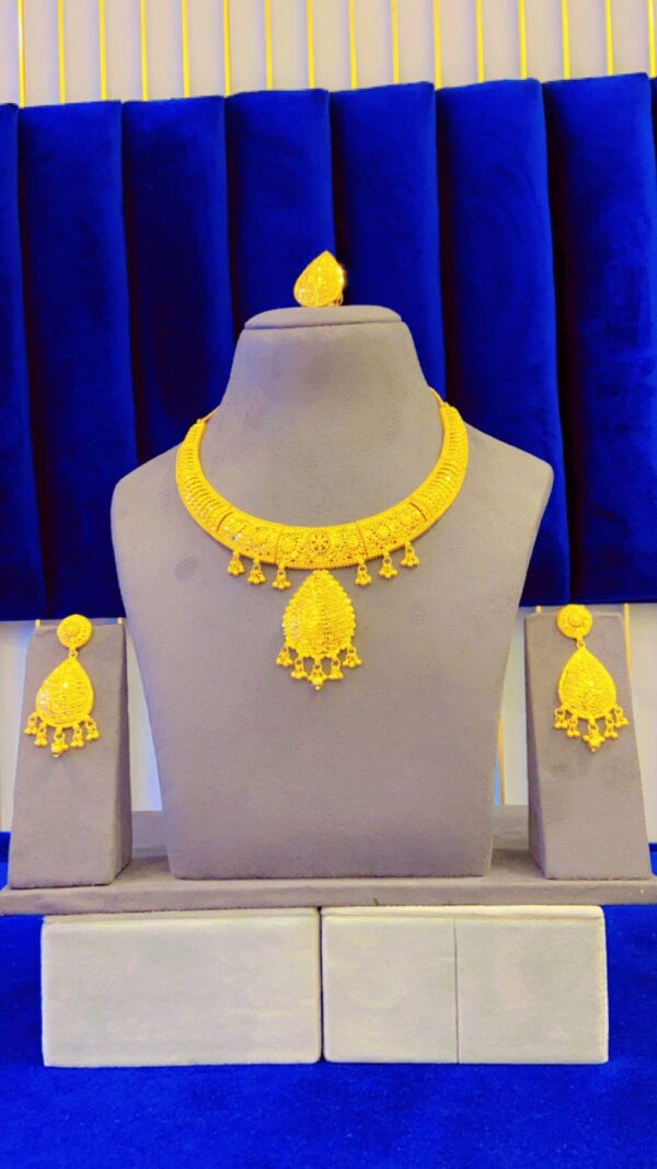 gold plated necklace bijoux jewellery set