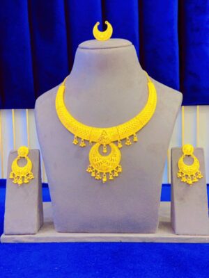 gold plated necklace bijoux jewellery set