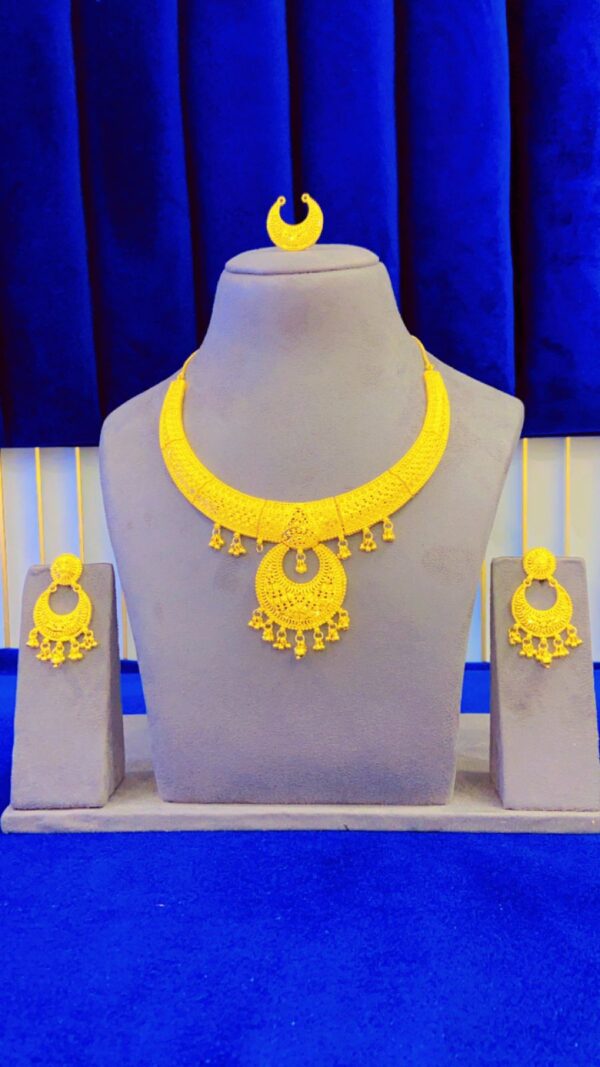 gold plated necklace bijoux jewellery set