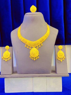 gold plated necklace bijoux jewellery set