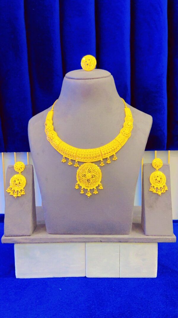 gold plated necklace bijoux jewellery set