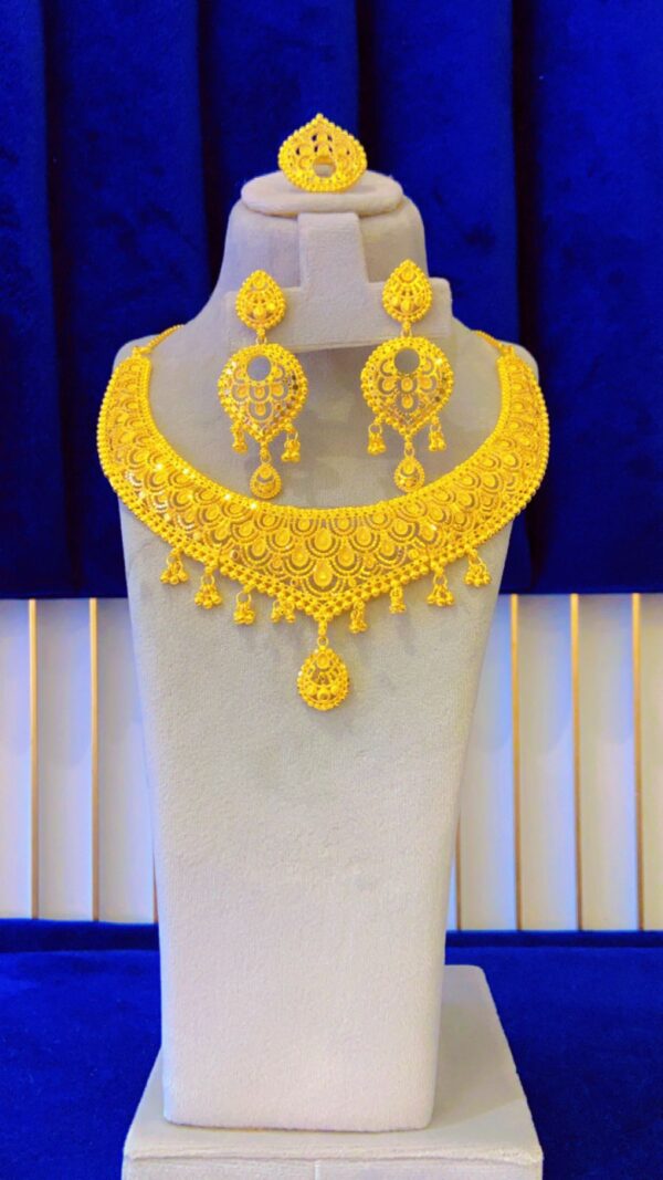 gold plated necklace bijoux jewellery set