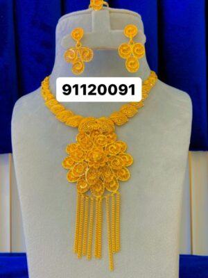 gold plated necklace bijoux jewellery set