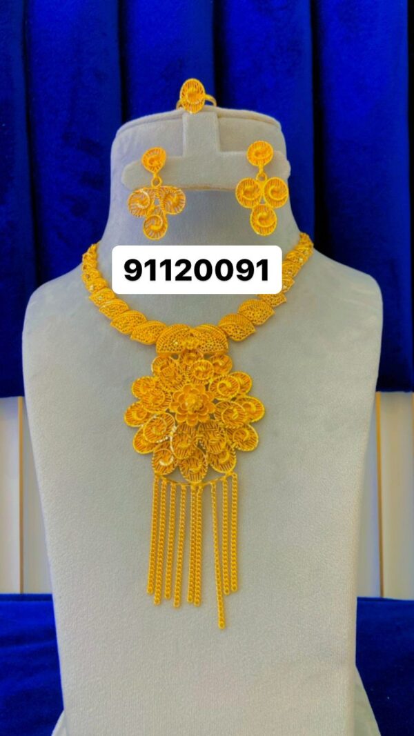 gold plated necklace bijoux jewellery set