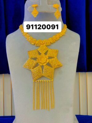 gold plated necklace bijoux jewellery set