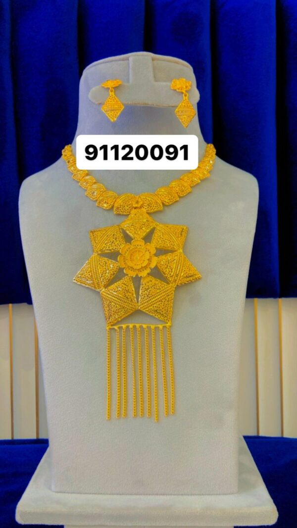 gold plated necklace bijoux jewellery set