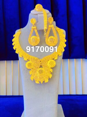 gold plated necklace bijoux jewellery set