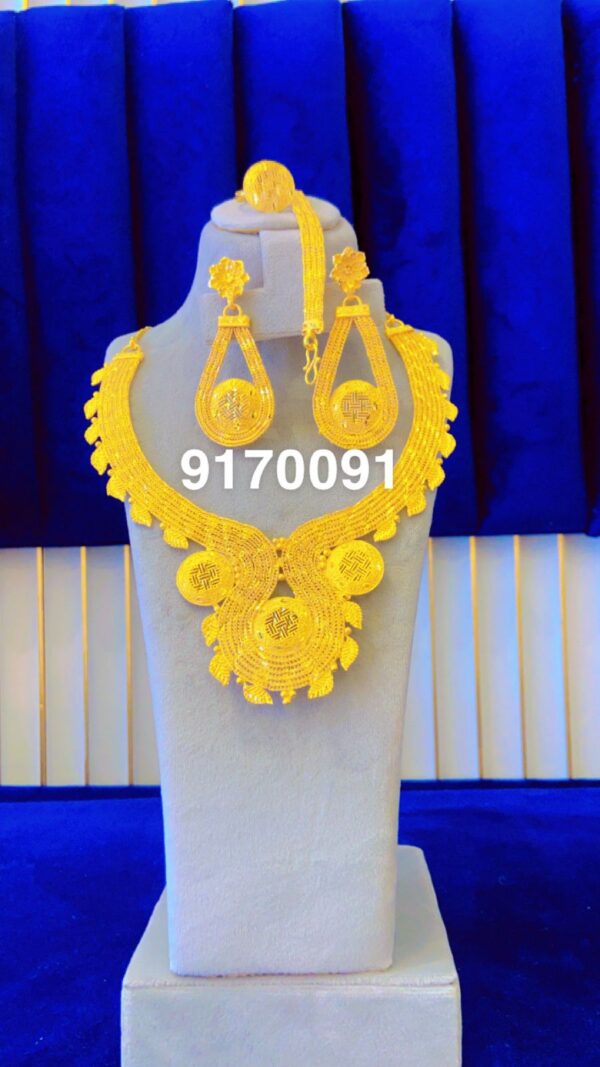 gold plated necklace bijoux jewellery set