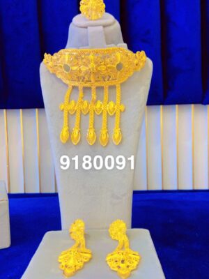 gold plated necklace bijoux jewellery set