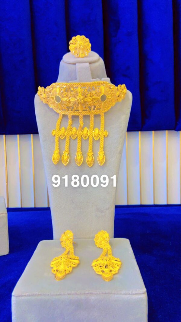 gold plated necklace bijoux jewellery set