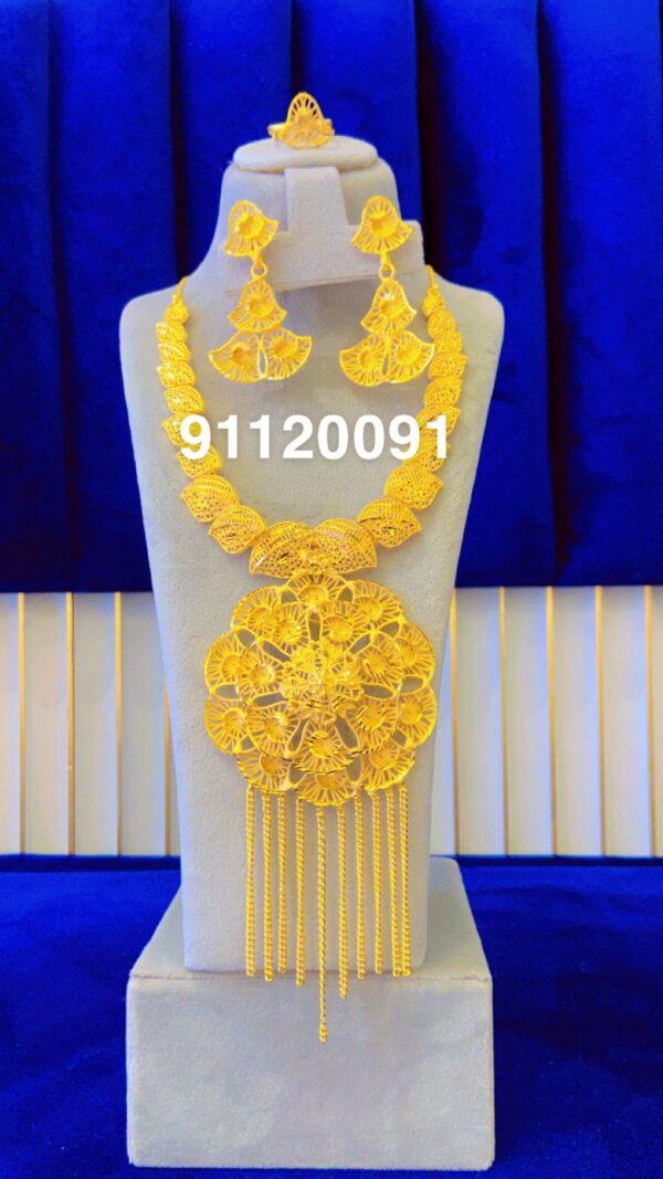 gold plated necklace bijoux jewellery set