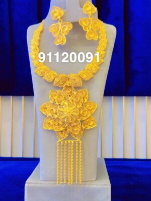 gold plated necklace bijoux jewellery set