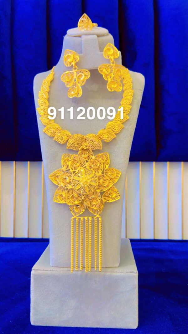 gold plated necklace bijoux jewellery set